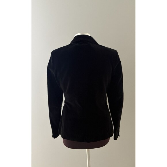 Vintage Black Velvet Blazer Size 9 Two Button Dark Romance GothV Victorian - Picture 4 of 16